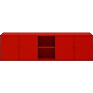 Hammel Furniture Sideboard Mistral, Hochwertig Schrank, hängend/stehend montierbar, mit Türen, B: 220 cm, anpassungsbar Designmöbel rot