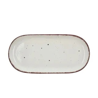 Peill+Putzler Servierplatte 38 x 18 cm  Siena ¦ weiß ¦ Steinzeug/Steingut ¦ Maße (cm): B: 18