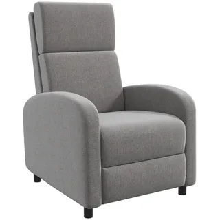 Homcom Relaxsessel mit Liegefunktion Polyester 64 x 102 x 86 cm Grau