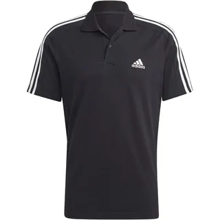 adidas PQ PS 3 Streifen Herren Poloshirt schwarz/weiß - 3XL