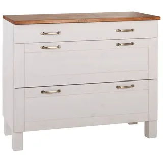 Home affaire Unterschrank Alby Breite 100 cm, 3 Schubladen weiß 100 cm x 85 cm x 50 cm