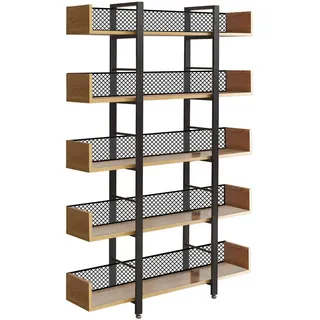 Möbilia Raumteilerregal 120 x 30 x 180 cm Schwarz