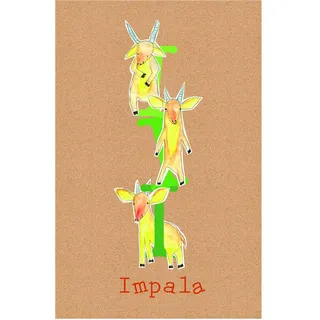 Komar Wandbild | ABC Animal I | Poster, Kinderzimmer, Buchstaben, Bild, Wohnzimmer, Schlafzimmer, Dekoration, Kunstdruck | ohne Rahmen | P036I-50x70 | Größe: 50 x 70 cm (Breite x Höhe)