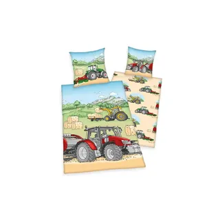 Herding Bettwäsche-Set  Traktor ¦ mehrfarbig ¦ Maße (cm): B: 135 H: 1