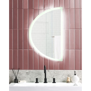 LED-Wandspiegel halbrund ø 80 cm Silber BEZONS