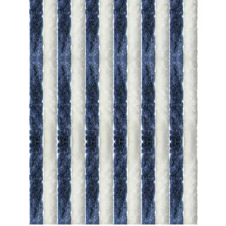 arsvita Flauschvorhang 80x200 cm Unistreifen dunkelblau - weiß,