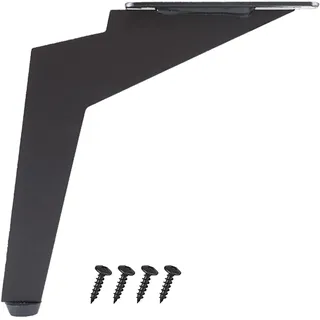 Möbelfüße Metall, Schwarz Möbelbeine Edelstahl Schrankfüße Sofa Füße TV Schrank Füße Couchtischbeine Bettfüße Tischfüße Galvanikfläche | Kunststoff-Pad,4× Schwere Möbelfüsse (12cm/4.7")