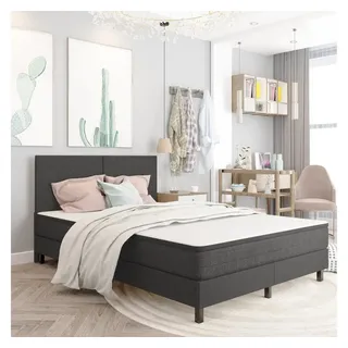 vidaXL Kopfteil Dunkelgrau Stoff 180×200 cm