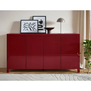 LeGer Home by Lena Gercke Sideboard Valey, Breite 160 cm, Soft-Close, Push to open rot