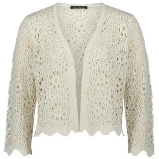 Betty Barclay Strickjacke mit Ajourmuster Offwhite 40