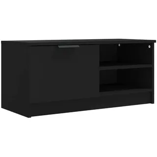 vidaXL TV Schrank Lowboard TV Möbel Tisch Board Sideboard Fernsehschrank Fernsehtisch HiFi-Schrank Schwarz 80x35x36,5cm Holzwerkstoff