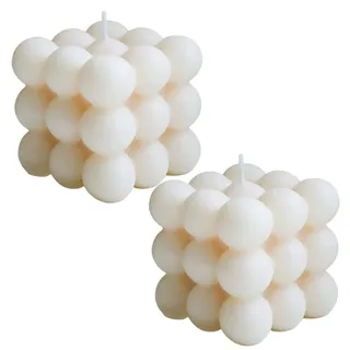 Duftkerze in Würfelform,2 PCS Handgefertigt Soja Würfel Kerzen Bubble Candle Kerze Sojawachs Kerzen Duftkerze Aromatherapie Kerzen Entspannende Natürliche Asthetische Kerze für Dekoration Aesthetic