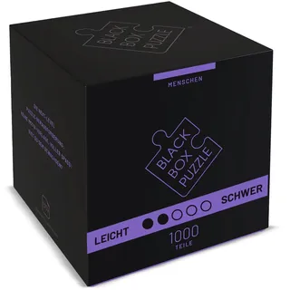 Black Box Puzzle 1000 Teile, Blackbox mit Überraschungs-Motiv ohne Vorlage, Impossible schwer für Erwachsene und Kinder ab 14 Jahren, Puzzle Box Menschen Edition 2021
