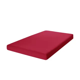 H. G. Hahn Spannbettlaken Mako-Jersey 120 x 200 cm rot