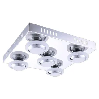 Wofi Deckenleuchte, 5-flg. Modell: Carter  - Chrom, 9589.05.01.0000 - Silber