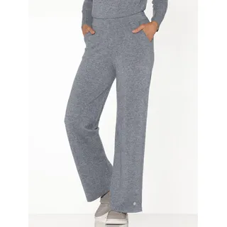 Strickhose CREATION L PREMIUM, Damen, Gr. 25, Kurzgrößen, blau (rauchblau, steingrau, meliert), 90% Schurwolle, 10% Kaschmir, meliert, Hosen