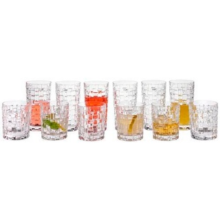 Nachtmann Gläserset Bossa Nova, Klar, Glas, 12-teilig, Grüner Punkt, Made in Germany, Essen & Trinken, Gläser, Gläser-Sets