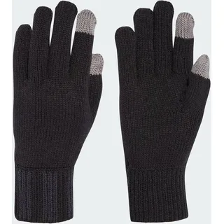 Logo Knit Gloves - Black - S
