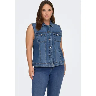 ONLY CARMAKOMA Trenchcoat-Weste in Medium Blue Denim, | Gr.: 42