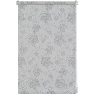 GARDINIA EASYFIX Rollo Dekor Stickerei 120 x 150 cm Silber