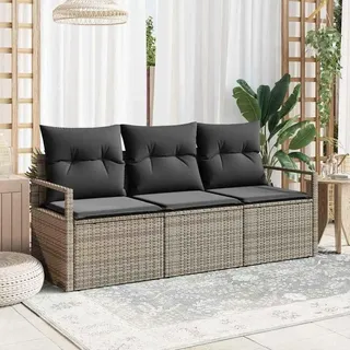 vidaXL Garten-Lounge-Set 3-tlg. grau
