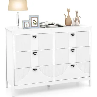 Costway Sideboard 106 x 79 x 40 cm Weiß