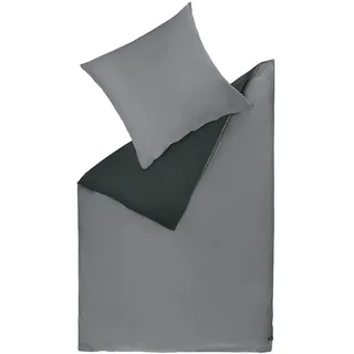 Schöner Wohnen Play unifarben Grau 135 x 200 cm + 80 x 80 cm