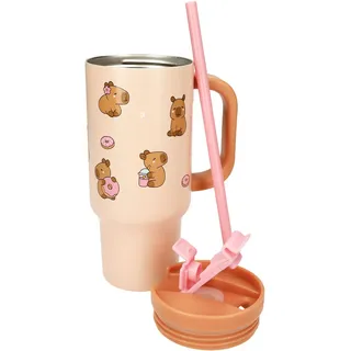 DEPESCHE PENFection To Go Becher mit Strohhalm 0,47 l Capybara