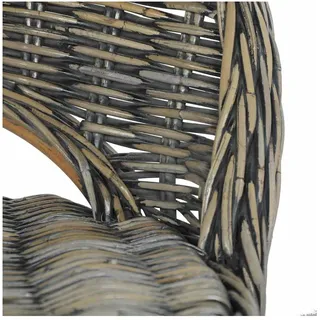 vidaXL Sessel Kubu-Rattan 62 x 62 x 62 cm Schwarz