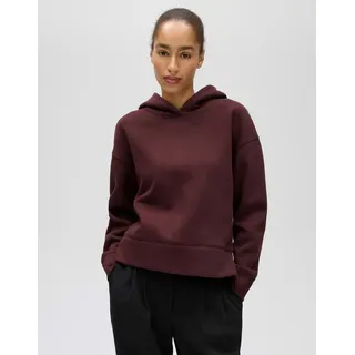 OPUS Hoodie GART SLIT aus weicher Sweatware Kapuze, innen weich angeraut, Schlitze in den Seiten rot 44
