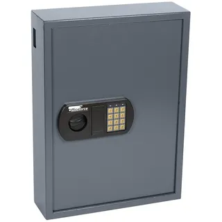 Schlüsselschrank mit Zahlencode für 100 Schlüssel – Wandmontage Stahl | Schlüsseltresor groß mit Code & Notschlüssel | Schlüsselkasten abschließbar | Schlüsselsafe Verwaltung, Hakenleiste