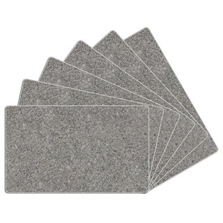 Wallario Frühstücksbrett »Muster grauer Marmor Optik -Granit - marmoriert«, ESG-Sicherheitsglas, (inkl. rutschfester Gummifüße 4mm, 6-St), 14x23cm