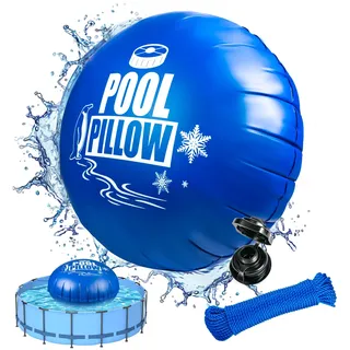 BerrysParadise Poolkissen Winter Ø3,6m XXXL Luftkissen für Pool, mit Doppelnaht, 20m Seil, aufblasbares Überwinterungskissen für Poolabdeckung, Zubehör für Frost- und Wetterschutz