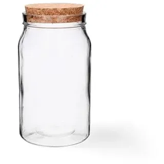 MIKONI Vorratsglas Einmachgläser Vorratsdosen Glasbehälter mit Korken Deckel Apothekerglas Glasdose 3 Größen S2 (700ml)