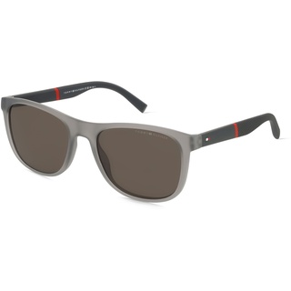 Tommy Hilfiger Eyewear TH 2042/S Herren-Sonnenbrille Vollrand Rund Kunststoff-Gestell, grau