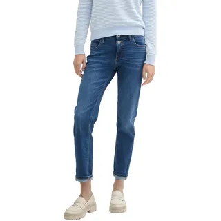 Tom Tailor Damen Boyfriend Fit Jeans mit Stretch, 10281 - mid stone wash denim, 32/32