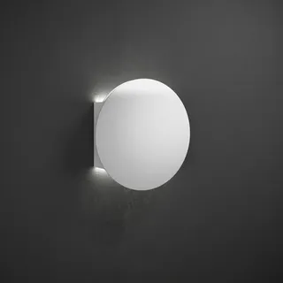Burgbad Coco Spiegelschrank rund 70x70x16cm, mit LED-Beleuchtung eiche schwarz links SPIK070LK0107