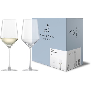 Zwiesel Glas Sauvignon Blanc Weißweinglas Pure (2-er Set), anmutige Weingläser für Weißwein, spülmaschinenfeste Tritan®-Kristallgläser, Made in Germany (Art.-Nr. 122314)