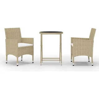 vidaXL Bistroset 3-tlg. beige