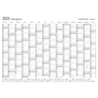 STAEDTLER Wandkalender, 2024, Format ca. A1, abwischbar weiß