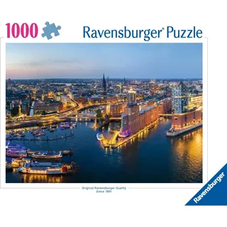 Ravensburger Puzzle Hafenpanorama in Hamburg 1000 Teile 70 x 50 cm