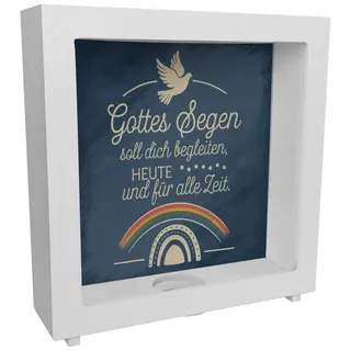 speecheese Spardose Taube und Regenbogen Gottes Segen Rahmen Spardose aus Holz