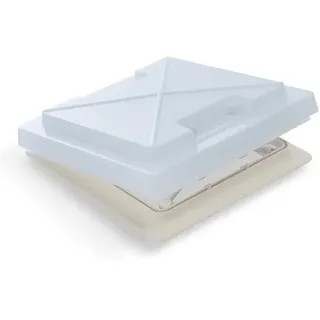 MPK Dachhaube Modell 29, 28x28cm, Milchglas, beige, mit Moskitonetz