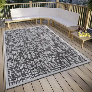 HANSE HOME Outdoorteppich Telu Grau/Beige ca. 63x120cm