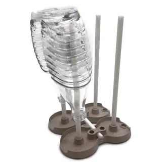 STYYL 2er-Set Universal Abtropfständer für 4 Flaschen, Karaffen, Decanter, Thermoskannen, Platzsparend Faltbar, Abtropfgestell Abtropfhalter