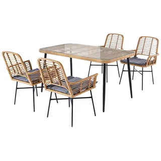 My Flair Garten-Essgruppe, (5 tlg.), 1 Tisch, 4 Stühle