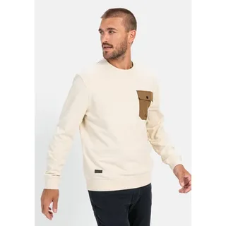 camel active Rundhalspullover mit Brusttasche Pullover_Rundhalspullover weiß 3XL