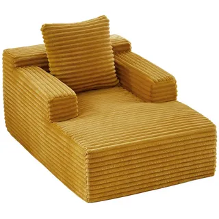 ComfortXL Schlafsessel, Gelb, Textil, 81x50x117 cm, Wohnzimmer, Sessel, Schlafsessel