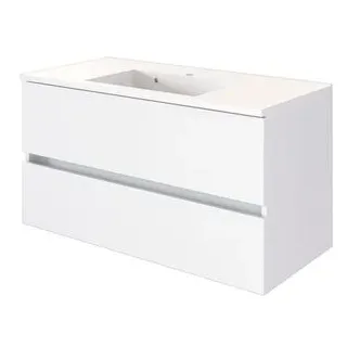 Held-Möbel Waschtischunterschrank Baabe Dekor Weiß 100 cm