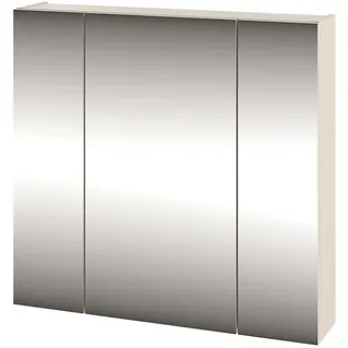 Lomadox Spiegelschrank AQUINO-140 Badezimmerspiegel Spiegel Badezimmerschrank 80 cm breit in kaschmir beige|braun